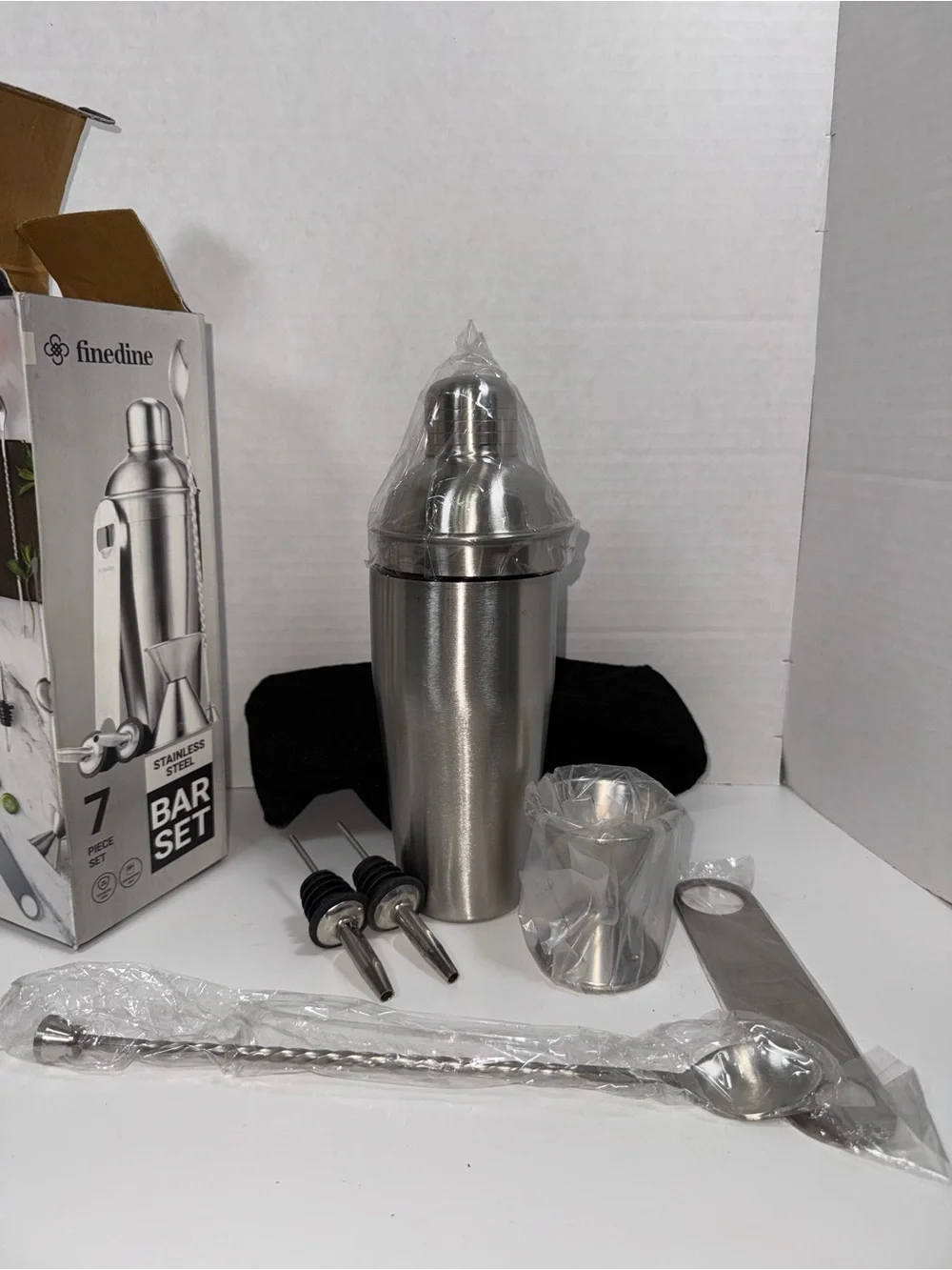 Finedine Silver Stainless Steel 7-Piece Bar Set